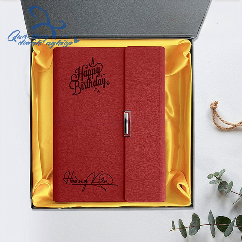 Sổ Tay Cao Cấp Đính Khuy + In Họa Tiết