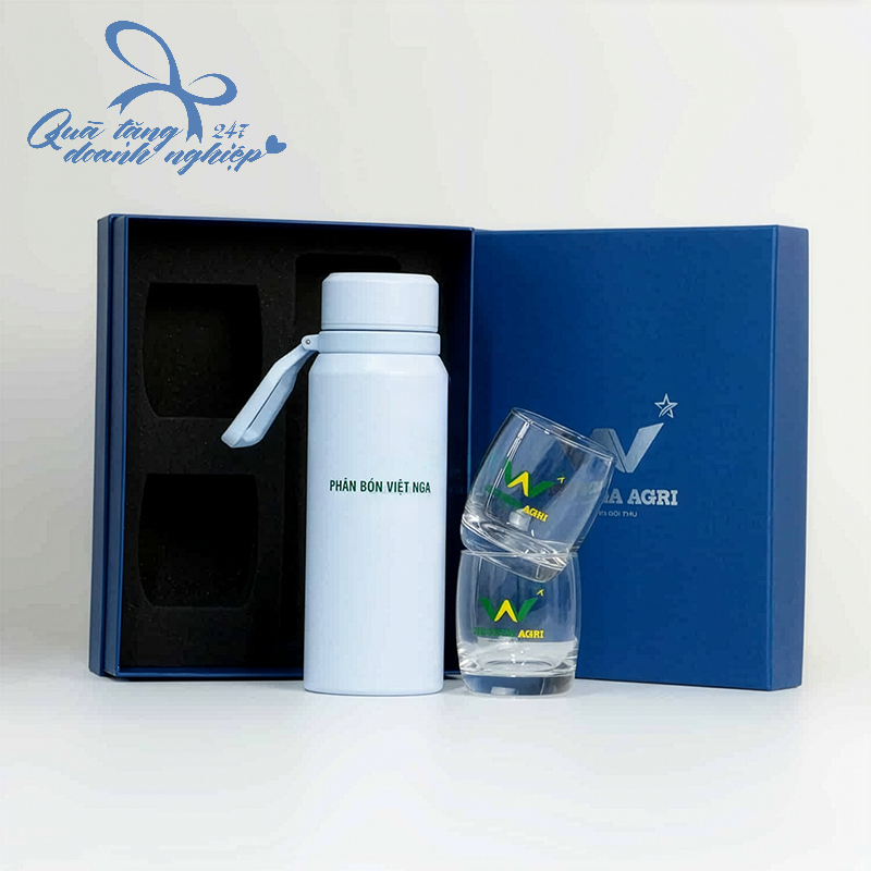 Quà Tặng Bình Giữ Nhiệt Kèm Ly + Hộp