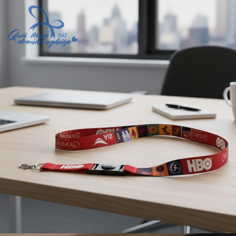 Dây Đeo Thẻ In Logo Theo Yêu Cầu - Bản To