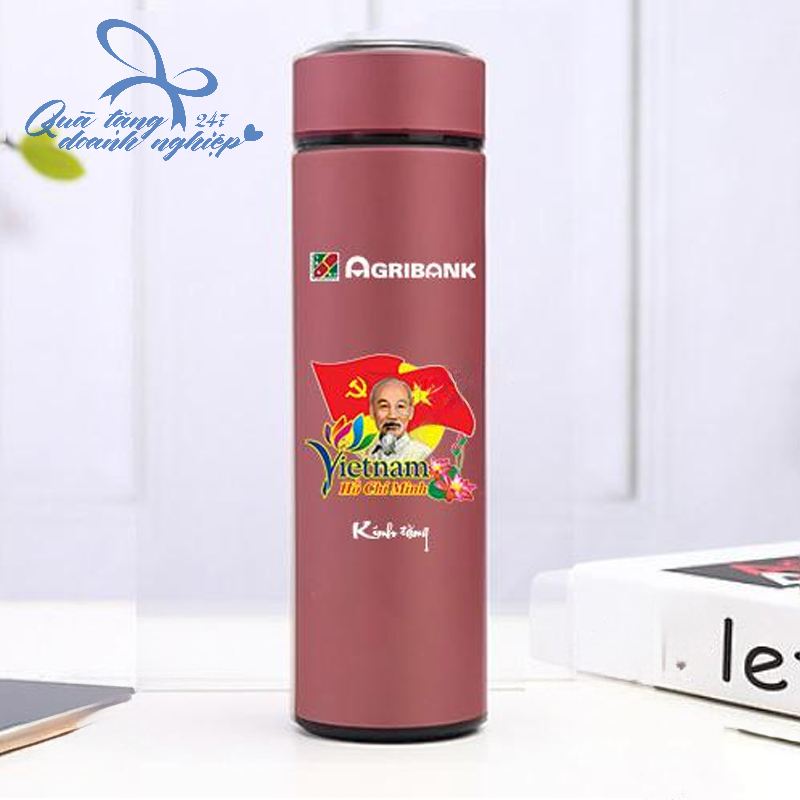 Bình Giữ Nhiệt Tặng Khách Hàng - In Logo Họa Tiết Theo Yêu Cầu