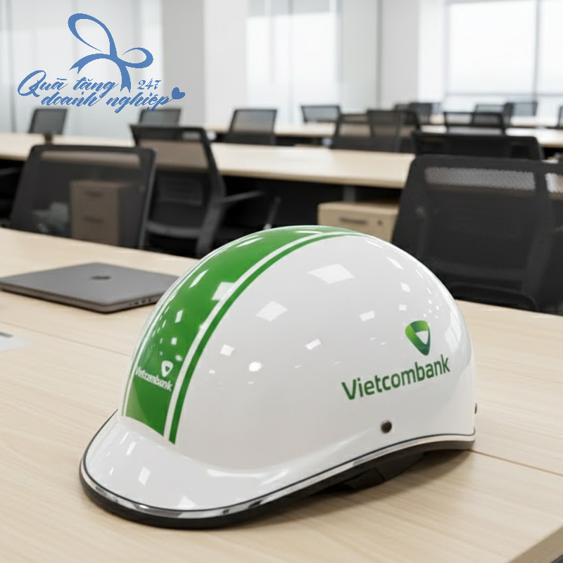 Mũ/ Nón Bảo Hiểm 1/2 In Logo – Mẫu 03