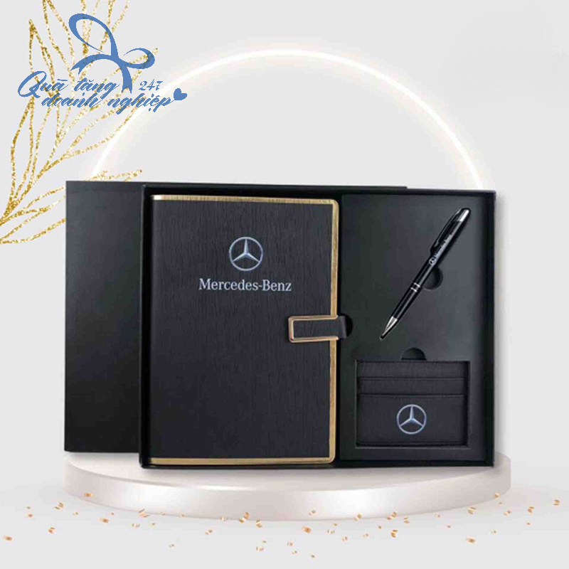 Bộ Sổ Tay Da Cao Cấp Kèm Bút + Ví Đựng Thẻ