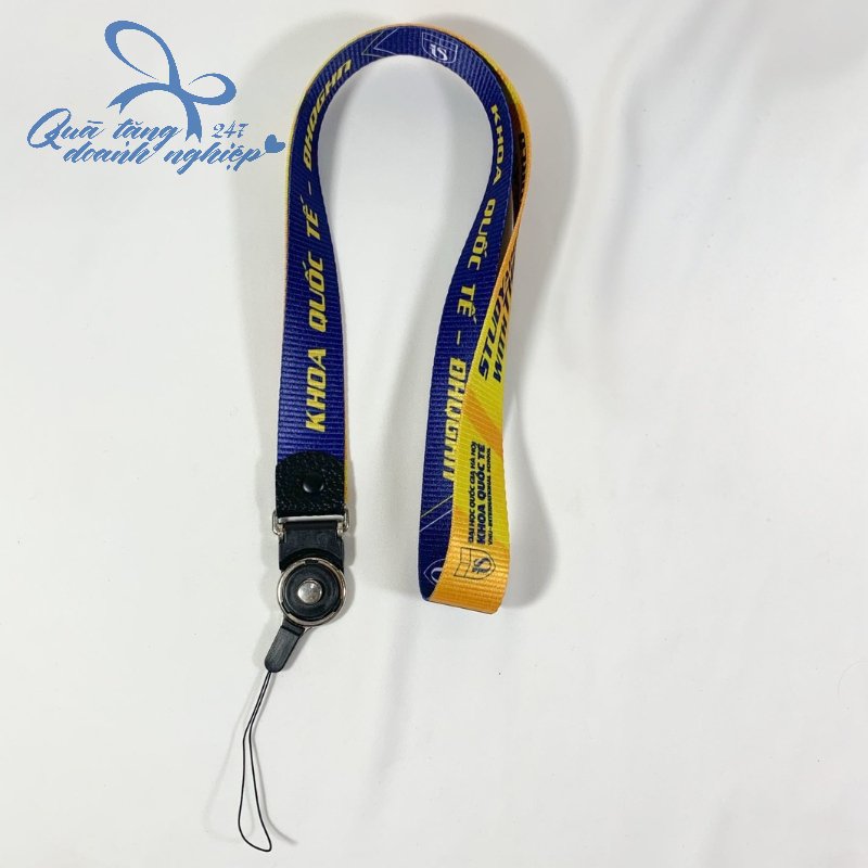 Dây Đeo Thẻ In Logo Bấm Nhấn