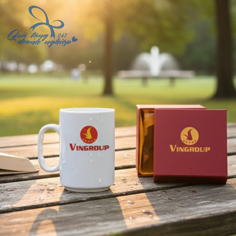 Cốc Sứ Quà Tặng In Thông Tin Doanh Nghiệp - Kèm Hộp
