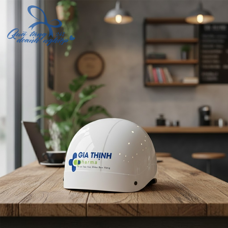 Mũ/ Nón Bảo Hiểm 1/2 In Logo – Mẫu 04