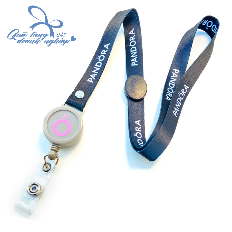 Dây Đeo Thẻ In Logo Bấm Nhấn, Có Điều Chỉnh Độ Dài