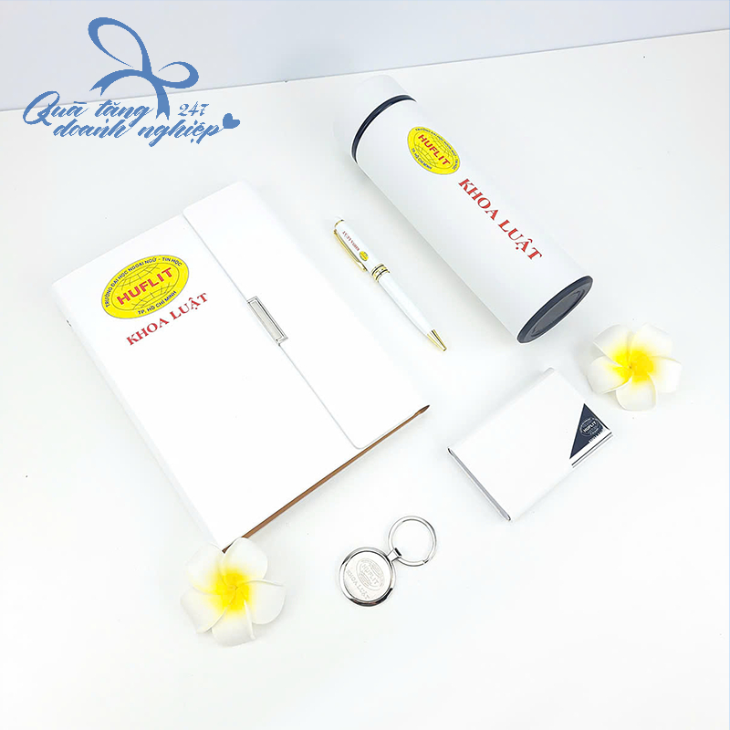 Quà Tặng Công Chức - Giảng Viên: Sổ + Bút + Bình Giữ Nhiệt