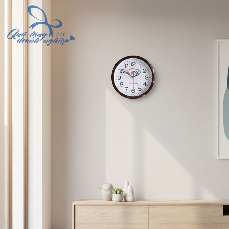 Đồng Hồ Treo Tường, In Thương Hiệu, Doanh Nghiệp - Mẫu 01