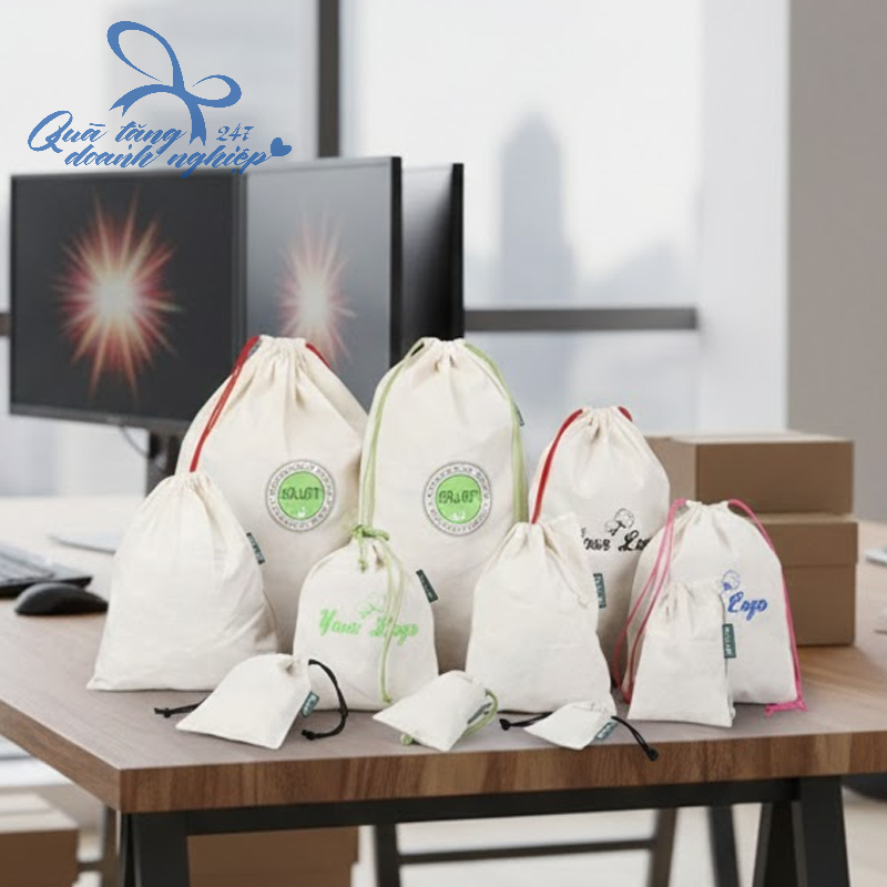 Balo Vải, Túi Rút Quà Tặng, Đủ Kích Cỡ