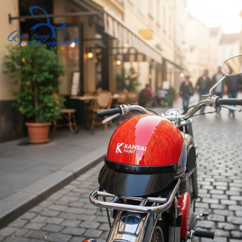 Mũ/ Nón Bảo Hiểm 1/2 In Logo – Mẫu 08