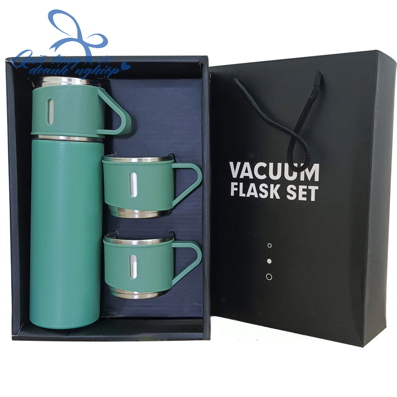 Bộ Quà Tặng Bình Giữ Nhiệt Kèm Cốc (Có Hộp - Túi Đựng)