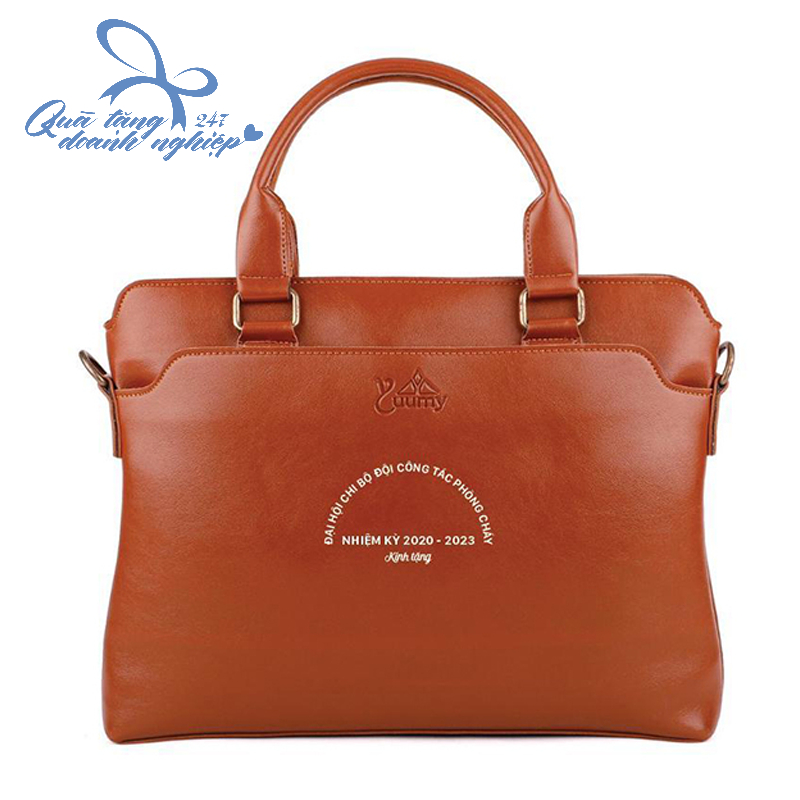 Cặp Da Tặng Đại Hội/ Hội Nghị Thiết Kế Mới - Ngăn Rộng