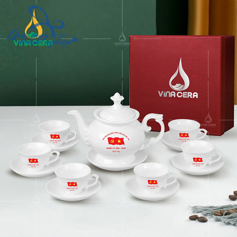 Bộ Ấm Trà In Logo