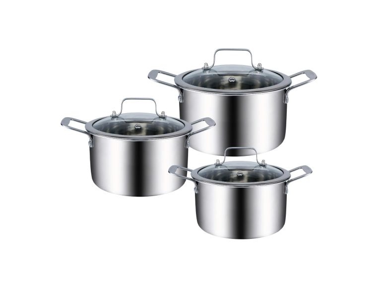 Quà Tặng Gia Dụng  - Bộ nồi inox 3 chiếc RK202224